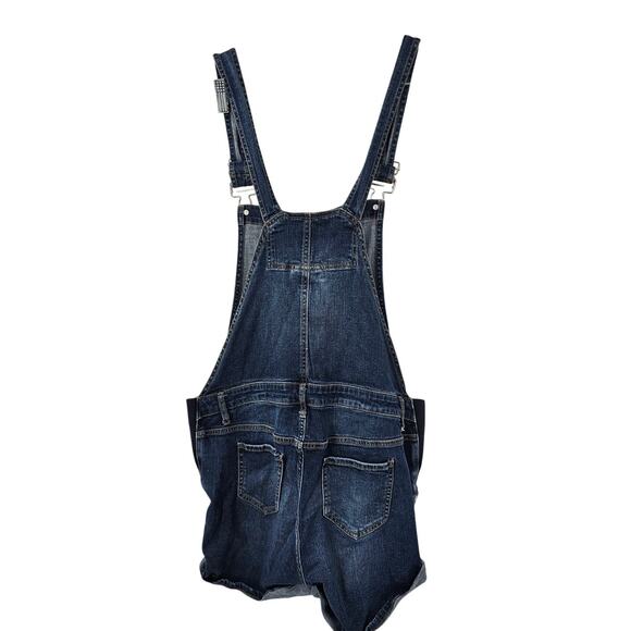 Indigo Blue Distressed Denim Overalls Womens Size Large L - Picture 8 of 8